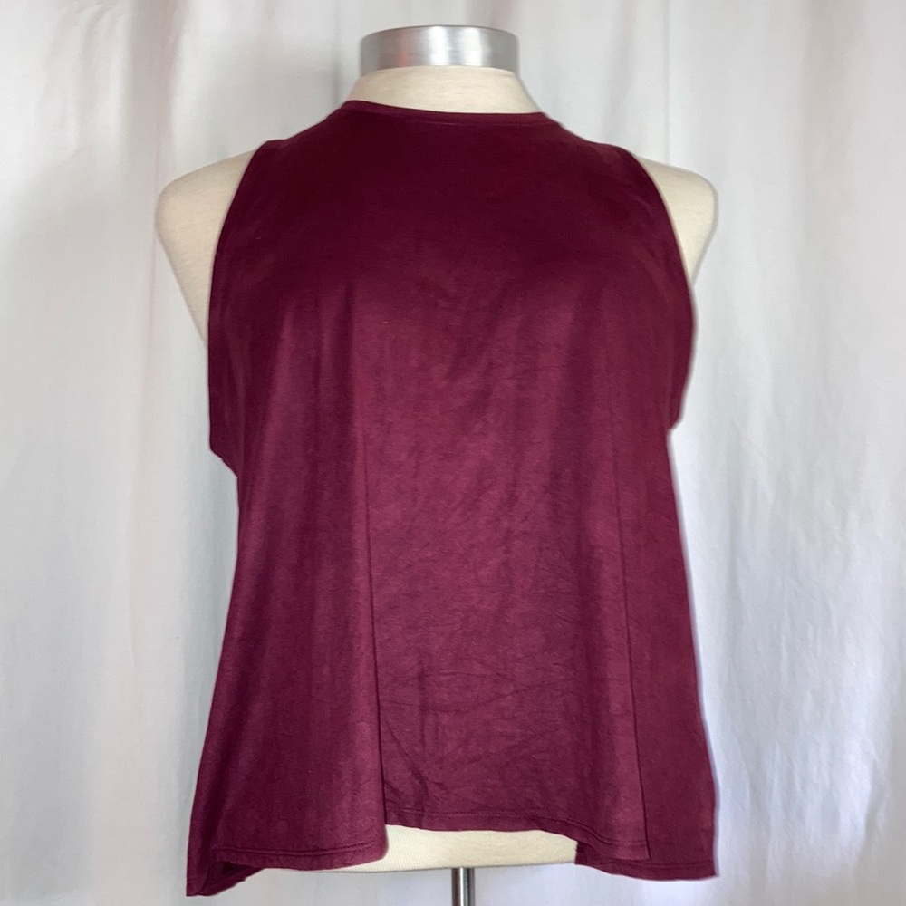 Arizona Jean Company maroon open back tank top